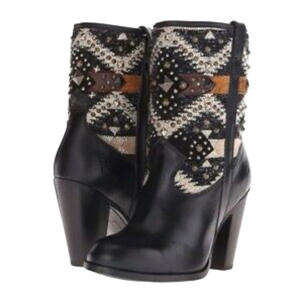 Frye Navajo Jenny Studded Heeled Boots - Picture 9 of 16